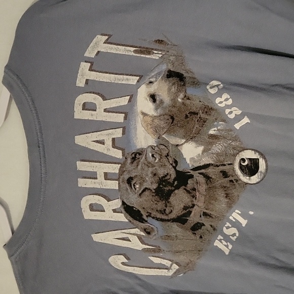 Unisex Carhartt medium relaxed fit long sleeve shirt blue NWOT - Picture 3 of 5